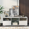 White Modern TV Stand Sideboard Cabinet Matt Body High Gloss Doors LED Lights