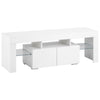 Modern TV Unit Cabinet TV Stand w/Storage 2 Drawers High Gloss LED Light