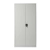 180cm Office Storage Lockable Cupboard Filing Cabinet Steel Metal Light Grey Key