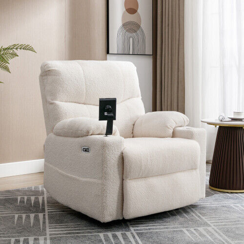 Electric Recliner Chair Sofa Chair TV Armchair Cinema Chair with 2 Cup Holder HT