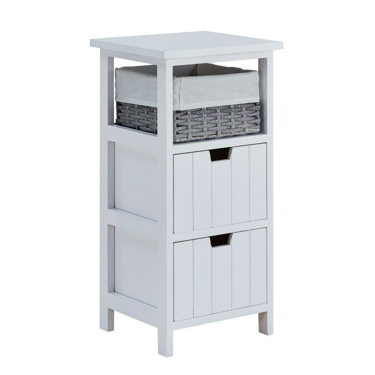 Bedside Bedroom Bathroom Table Cabinet Nightstand Storage Unit Wooden Wicker New