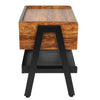 Industrial Bedside Table Fabric Drawer & Low Shelf Nightstand Side Table Cabinet