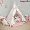 Large Canvas Kids Teepee White Tent Childs Indoor Outdoor Play House Gift