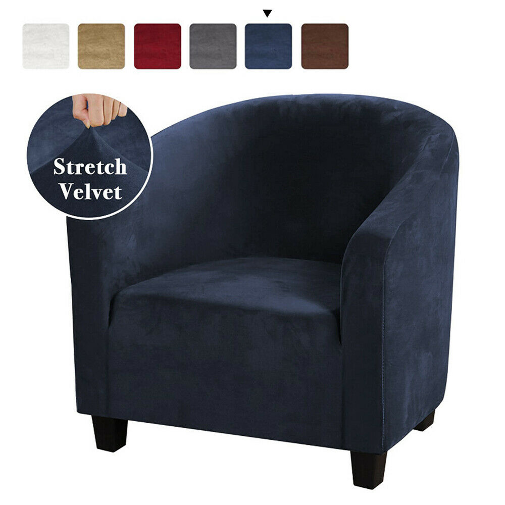 Tub Chair Covers Slipcovers Elastic Polyester Fabric Armchair Sofa Seat Covers