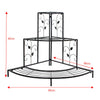 3 Tier Metal Plant Shelf Flower Pot Holder Stand Corner Storage Rack Home Garden