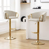 Bar Stools Set of 2 Adjustable Height Swivel Velvet Pub Bar Lounge Chairs Beige
