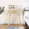 1 Drawer Pine Wood Bedside Table Cabinet Nightstand Storage Bedroom Furniture