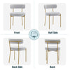 Set of 2 Dining Chairs Upholstered Accent Chairs Kitchen Leisure Chairs Grey HT
