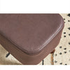 Small Footstools Ottoman Leather Foot Stool Rectangle Footrest Padded Seat Brown
