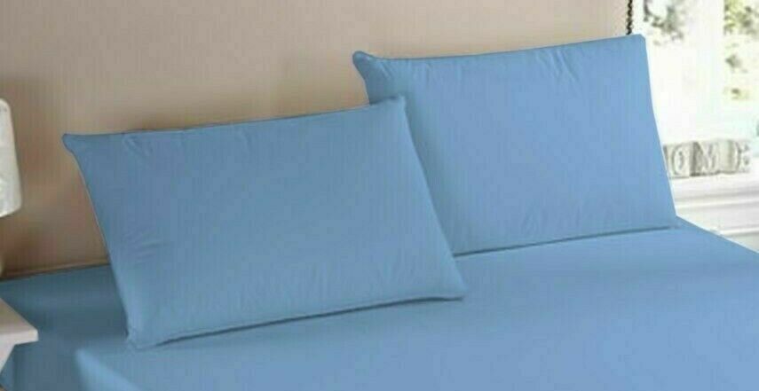 2X PILLOW CASE LUXURY CASES POLY COTTON HOUSEWIFE PAIR PACK BEDROOM PILLOW COVER