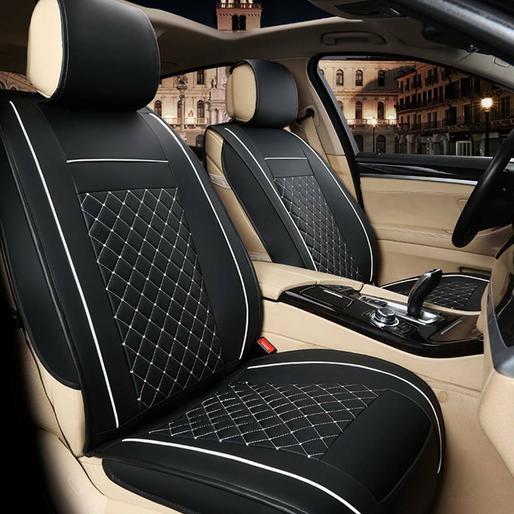 Black and white seat pads best sale