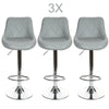 PACK OF 3 GREY MADRID GAS LIFT BAR STOOLS BREAKFAST KITCHEN BAR ETC NEW