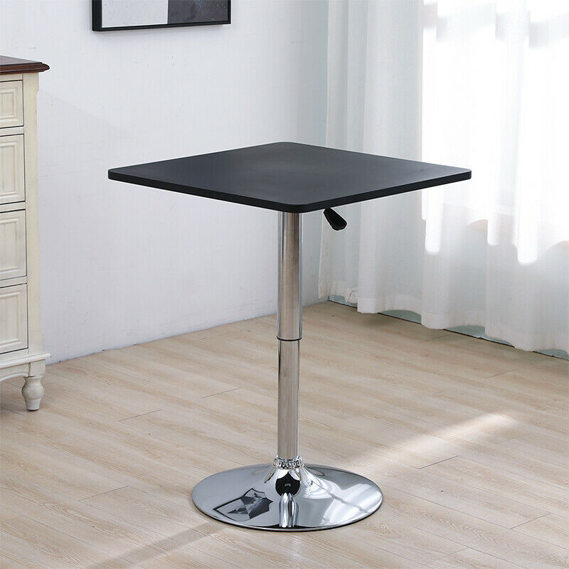 Bar Table Sofa Side Table Chrome Base Dining Breakfast Table Adjustable Kitchen