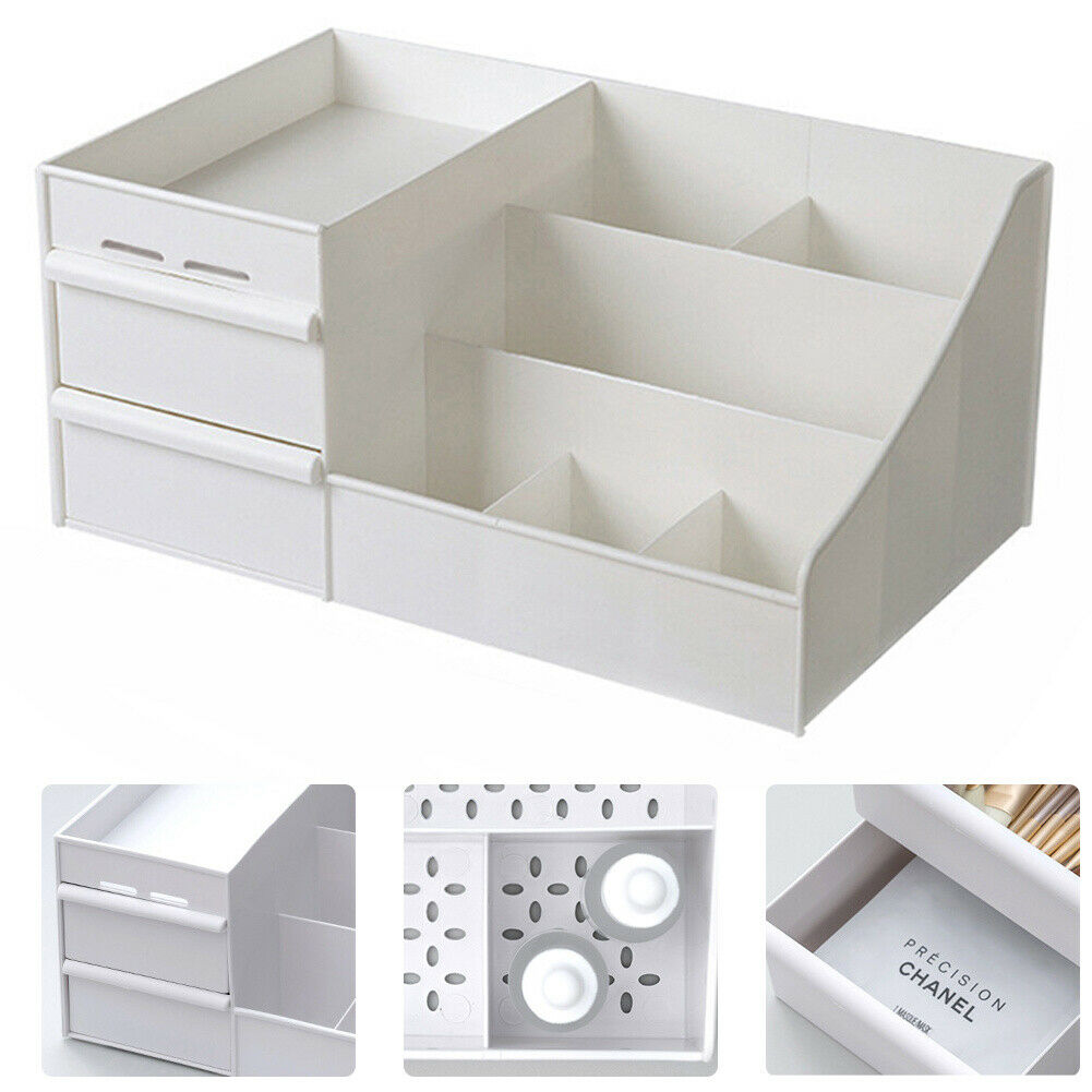 Dressing Table Makeup Cosmetic Organizer Case Storage Display Holder With Drawer