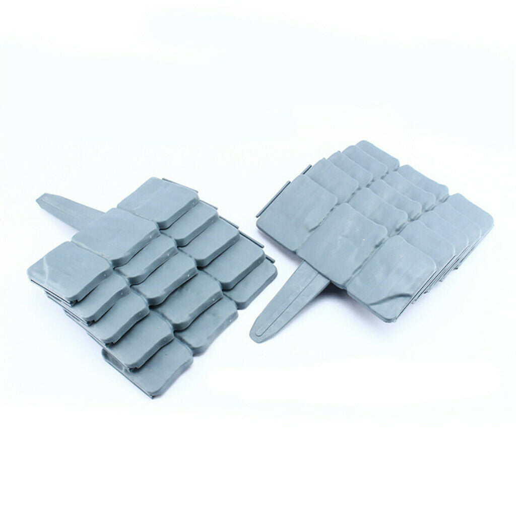 10X Plastic Garden Lawn Cobbled Stone Effect Edging Plant Border Grey