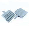 10X Plastic Garden Lawn Cobbled Stone Effect Edging Plant Border Grey