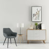 2x Kitchen Dining Chair Lounge Living Room Corner Chair with Fabric Metall