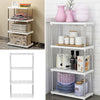4 Tier Shelves Kitchen Storage Organiser Shelf Rack Shelving Unit Display Stand