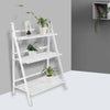 3 Tier Wooden Ladder Folding Bookshelf Stand Plant Flower Display Shelving Rack