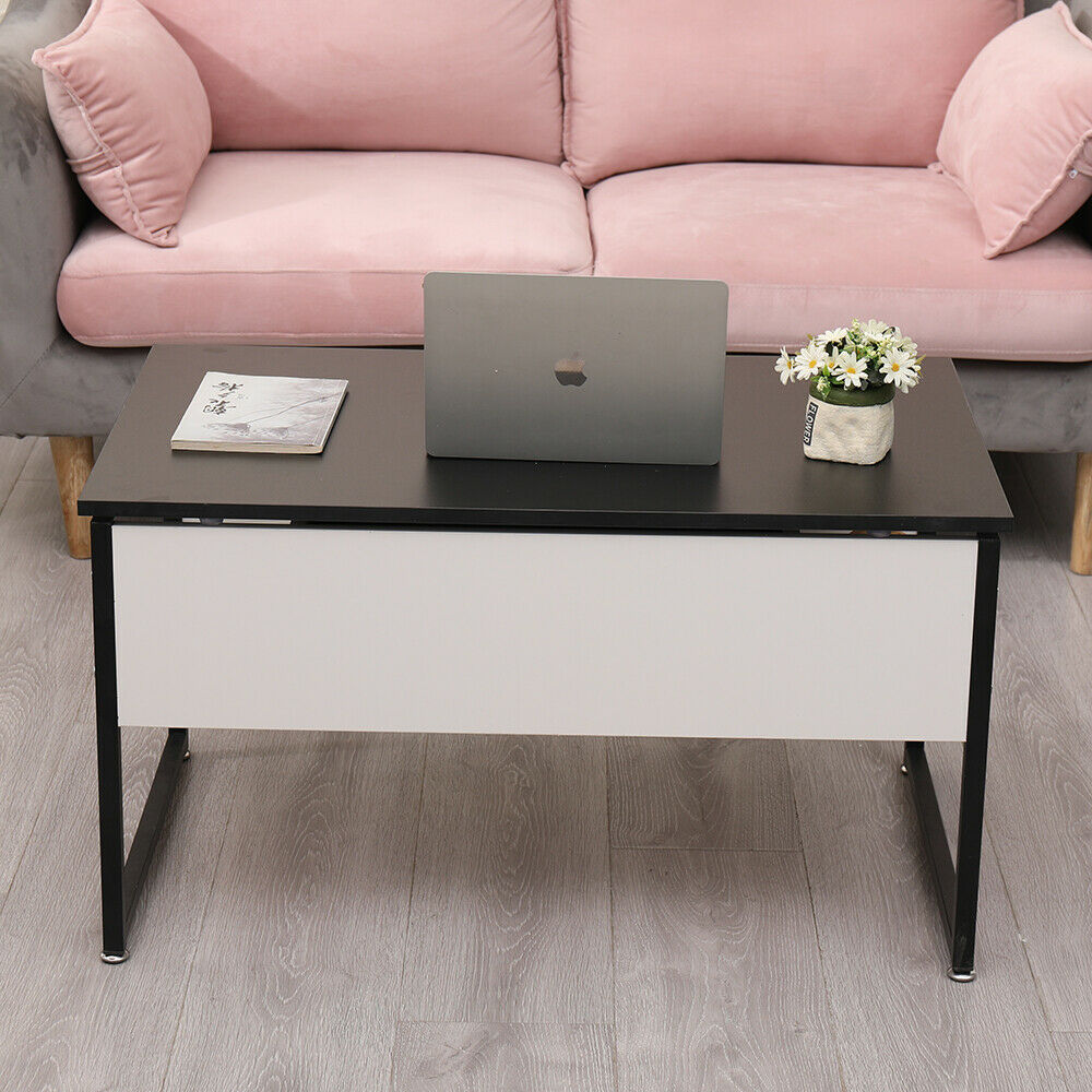 Living Room Lift Up Top Coffee Table with Storage Shelf Different Color Choice