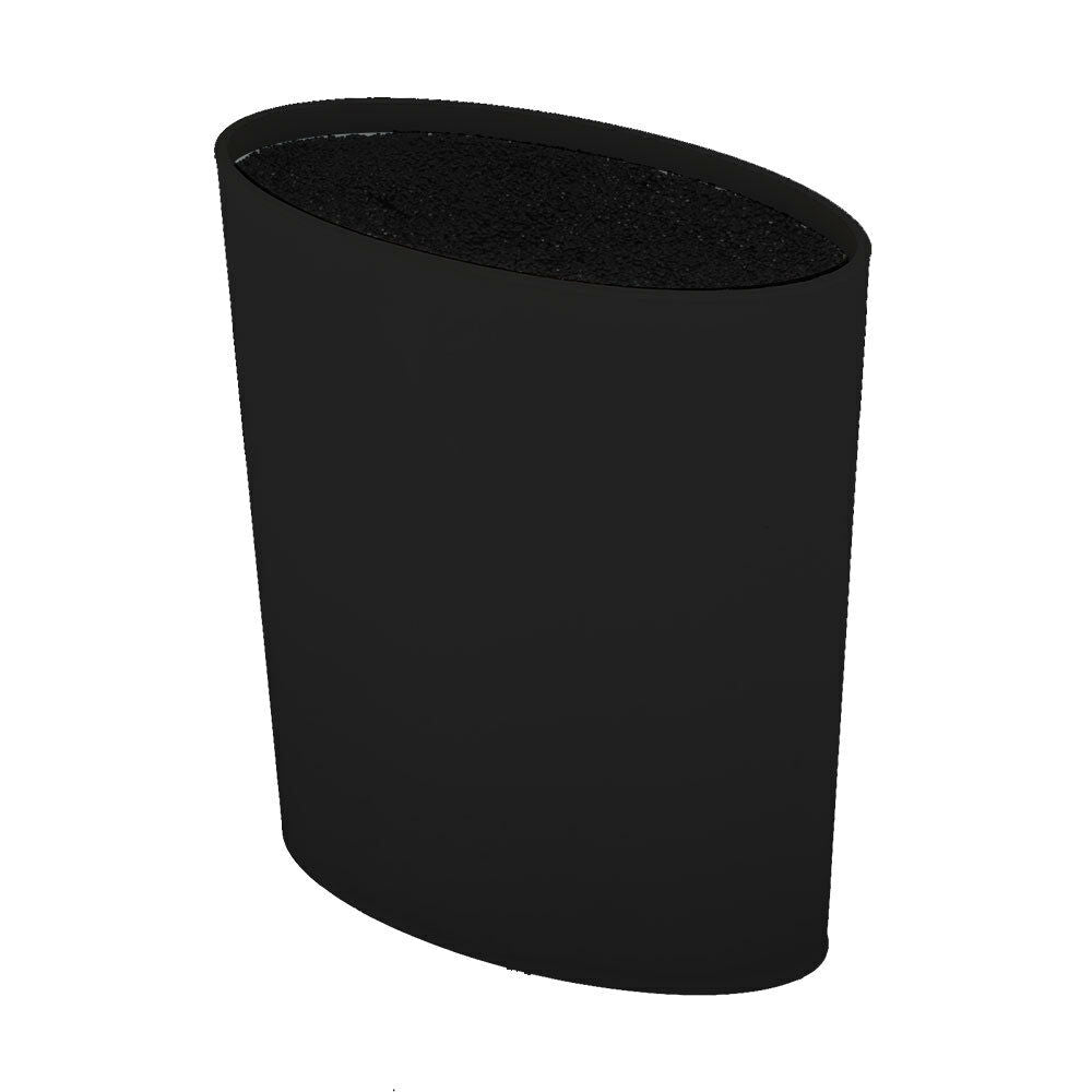 Knife Block Holder Universal Knife Block Oval knife Block Stand Rack Black