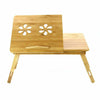 Bamboo Adjustable Portable Laptop Lazy Table Stand Lap Sofa Bed PC Notebook Desk