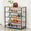 5 Layers Shoe Rack Storage Shelf Organizer Footwear Metal Mesh Shelves Stand UK