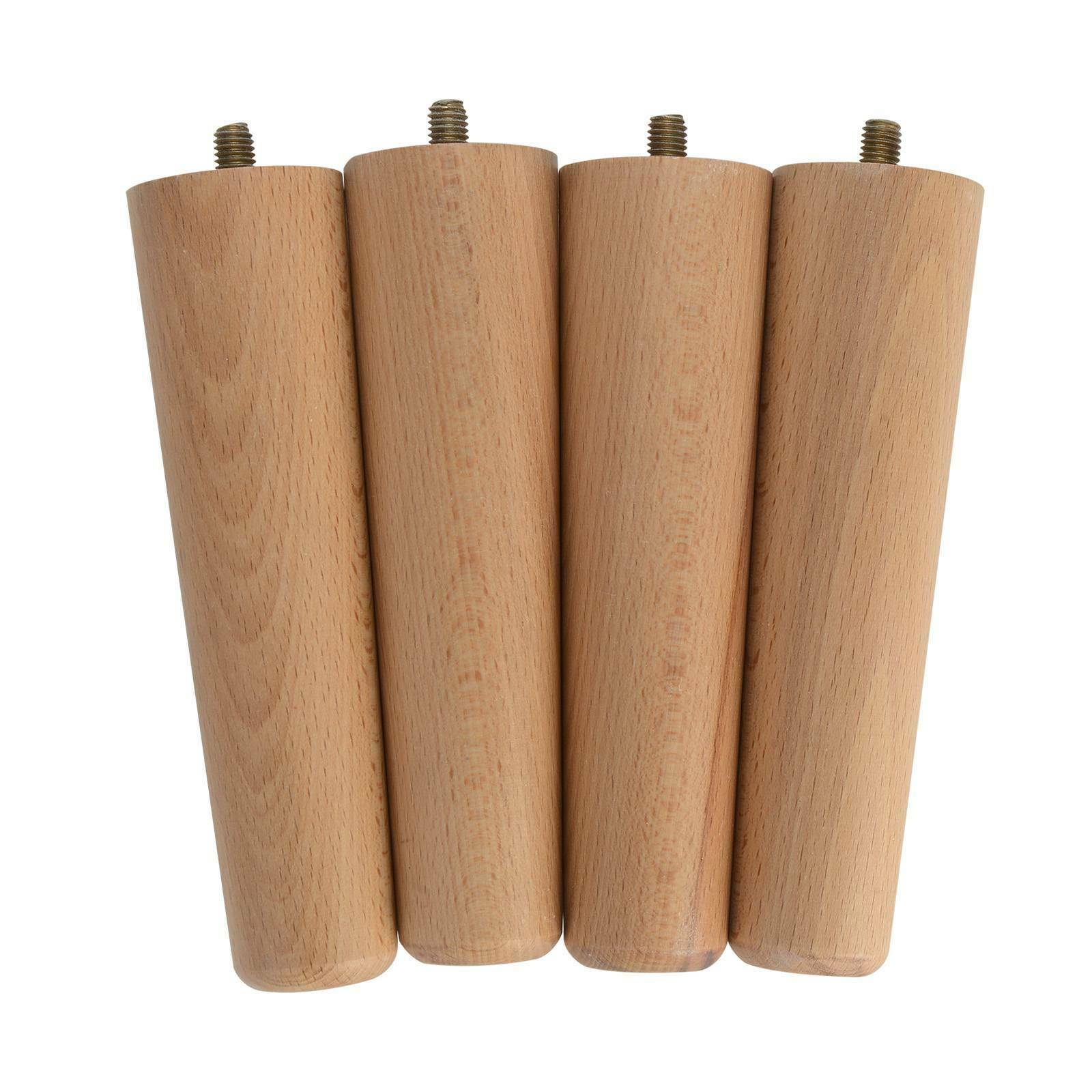 4 x Wooden Table Legs Tapered Pine Beech Ash Table Chair Stool Chest Sofa 4 Size