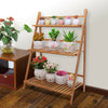 3 Tier Flower Plant Pot Shelf Stand Display Ladder Garden Rack Step Style Wooden