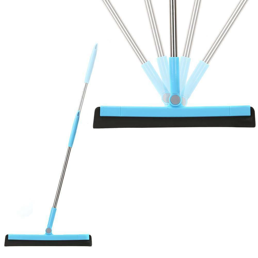 Floor Squeegee Tile Cleaning Foam Wiper Blade Shower Wet Room Telescopic Handle