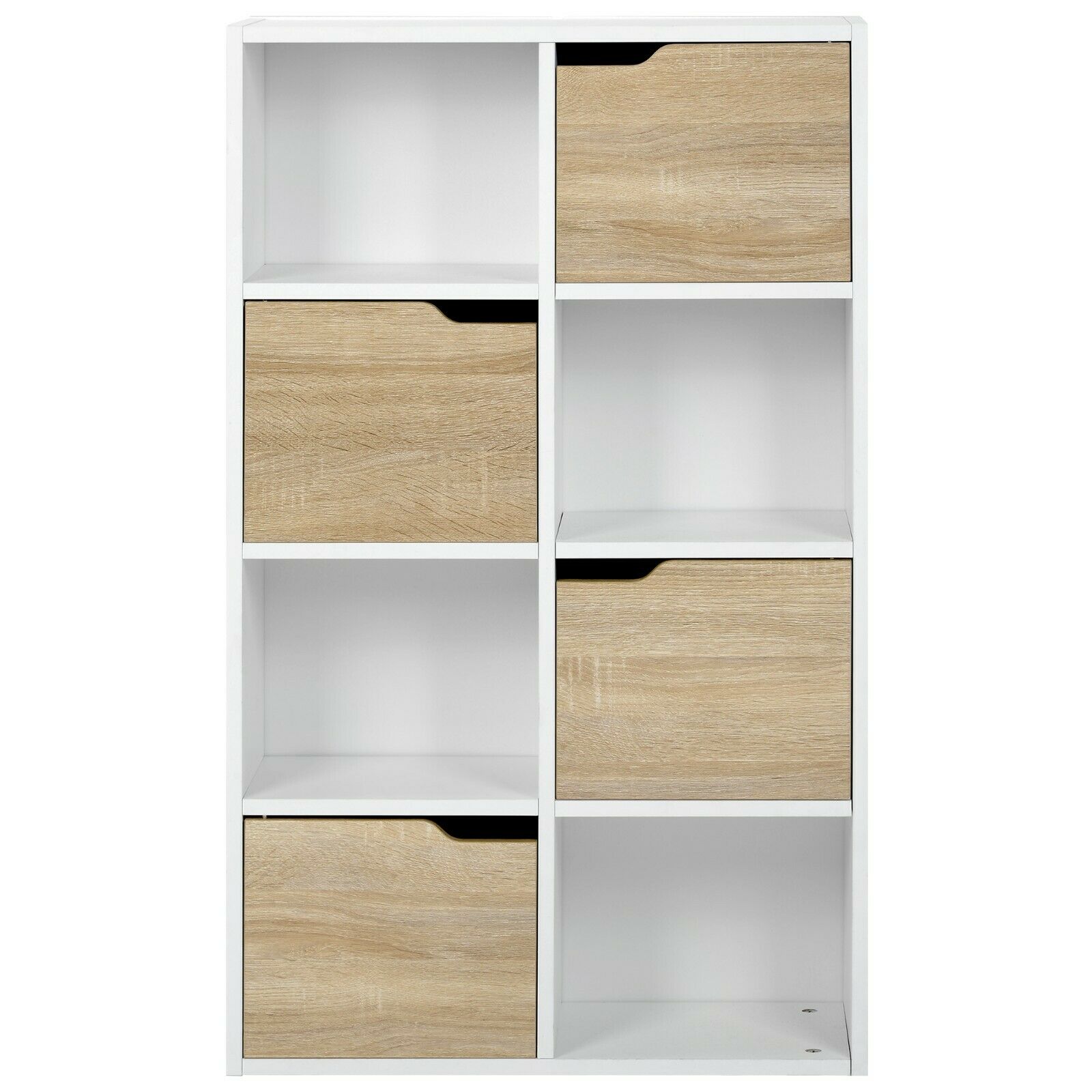 Wood Bookcase Bookshelf Compartment Display Storage Rack Cube Storage Unit