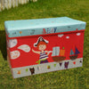 LARGE TOY BOX KIDS BOYS GIRLS STORAGE SEAT STOOL BOOKS CLOTHES CHEST CHILDREN