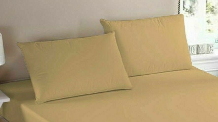 2X PILLOW CASE LUXURY CASES POLY COTTON HOUSEWIFE PAIR PACK BEDROOM PILLOW COVER