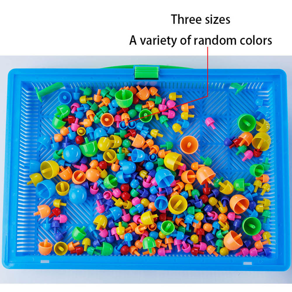 Children Kids Puzzle Peg Board With 592 Pegs Educational Toys Creative Gifts NEW