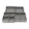 Set of 8 Drawer Organisers Fabric Box Wardrobe Drawer Inserts Clothes Storage UK