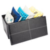 LARGE FAUX LEATHER OTTOMAN FOLDING STORAGE CHEST BOX STOOL SEAT FOOT POUFFE TOY