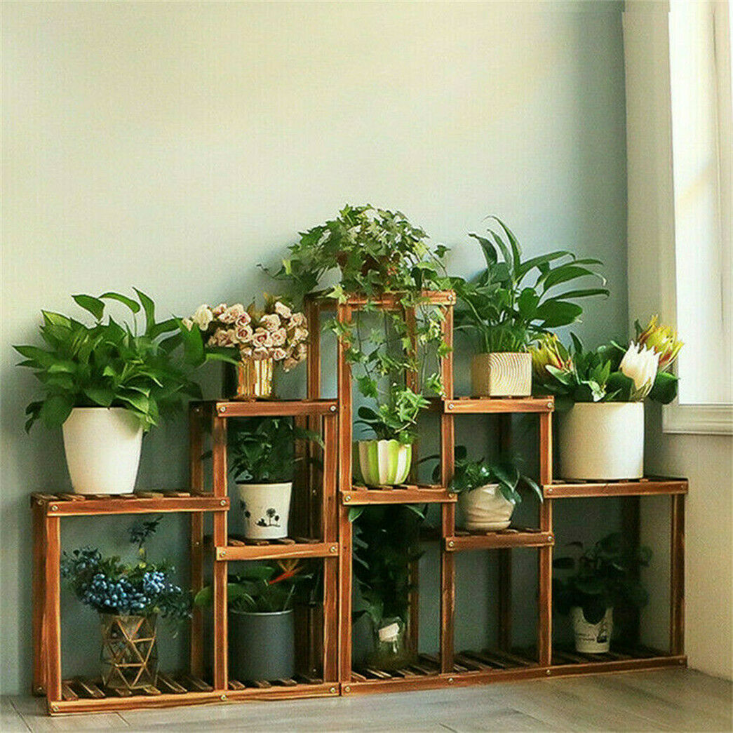 Large Combined Flower Ladder Potted Shelf Holder Rack 13 Tier Corner Plant Stand