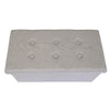 2 SEATER LARGE FOLDING STORAGE OTTOMAN BENCH SEAT BLANKET TOY BUTTON CHEST BOX