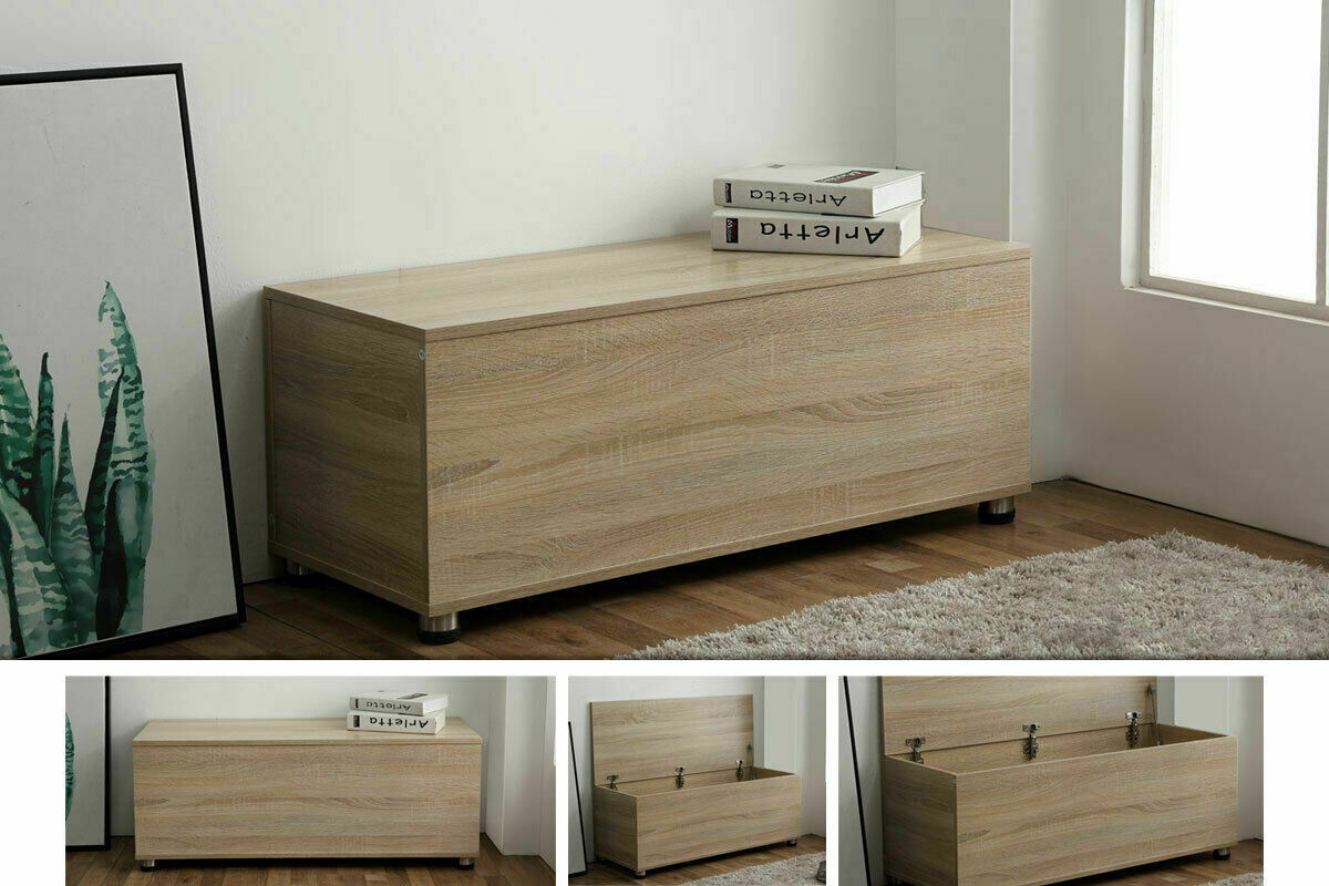 Ottoman Storage Box Chest Bench Seat Toy Bedding/Blanket/Clothes Trunk Organiser