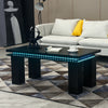 Rectangle LED Wood Tea Table End Side Table Nested Coffee/End Tables Living Room