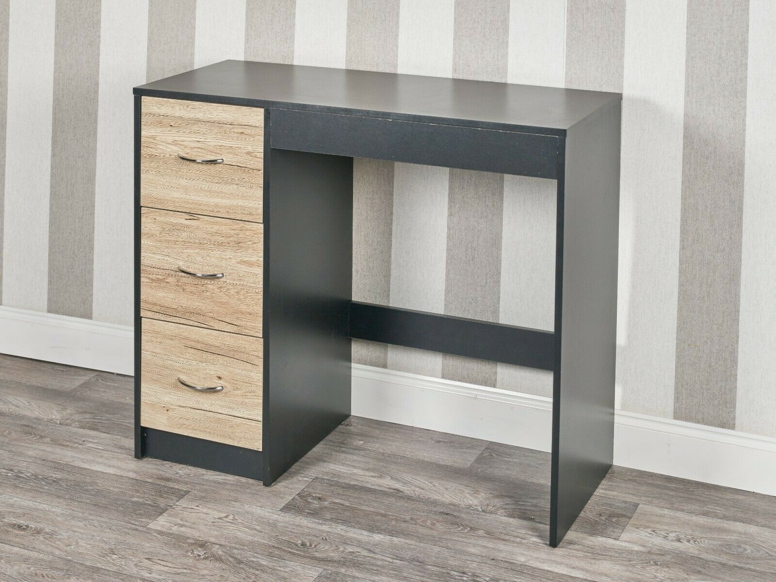 3 Drawer Wooden Bedroom Dressing Computer Work Table Desk Jewellery Office Unit