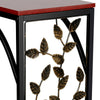 UK 2pcs C Shaped Sofa Side Table End Table Coffee Table Living Room Leaf Pattern