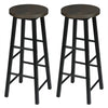 2XBreakfast Kitchen Bar Stools MDF Seat BarChairs Metal Legs Barstools HighStool