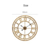 60cm Big Roman Numerals Giant Open Face Metal Large Outdoor Garden Wall Clock