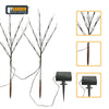3 x Stylish Branch Tree Twig Leaf Solar Garden 60 White/Multi Coloured LED Light