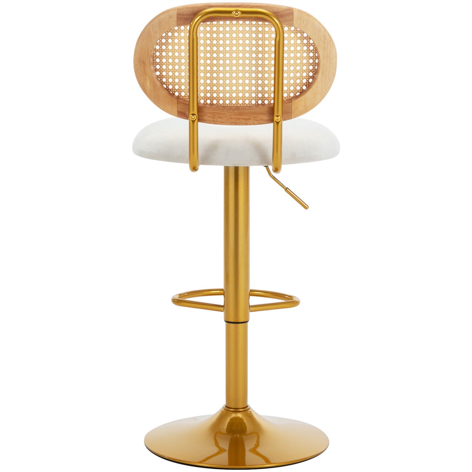 Bar Stools Set of 4 Swivel Counter Barstools w/ Back for Home Kitchen Breakfast