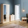 High Gloss 2 Door Wardrobe Mirrored Bedroom Furniture 3 pcs Set Large Storage