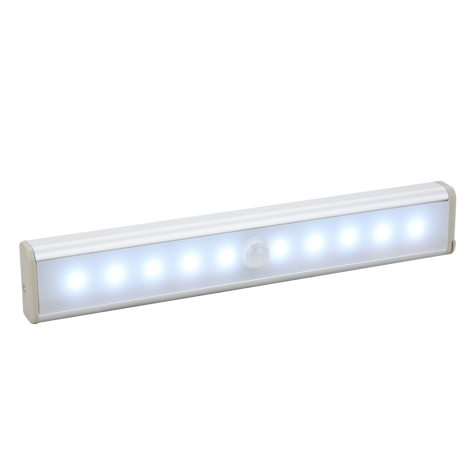 2 × Motion Sensor Cabinet 10 LED Lights Battery PIR Wardrobe Cupboard Light