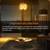 Feather Light Shade Ceiling Pendant Living Bedroom Nordic Style Lampshade Morden