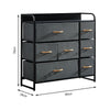 Dark Grey Fabric Cabinet Chest of Drawers Bedside Table Storage 2/3/4/5/7 Drawer